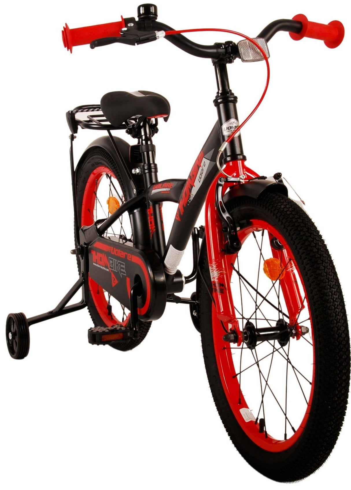 Volare Thombike Kinderfahrrad - Jungen - 18 Zoll - Schwarz Rot
