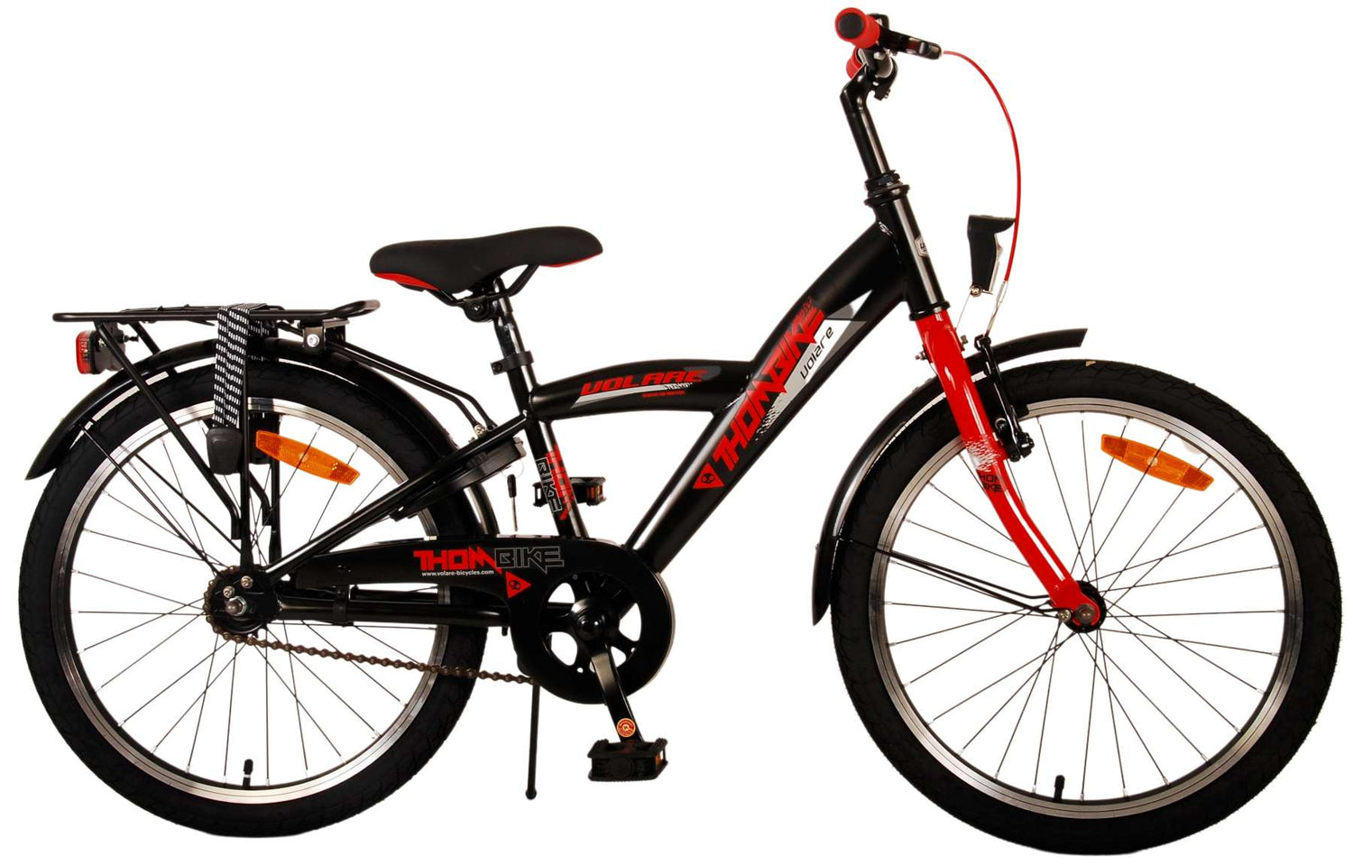 Volare Thombike Kinderfahrrad - Jungen - 20 Zoll - Schwarz Rot