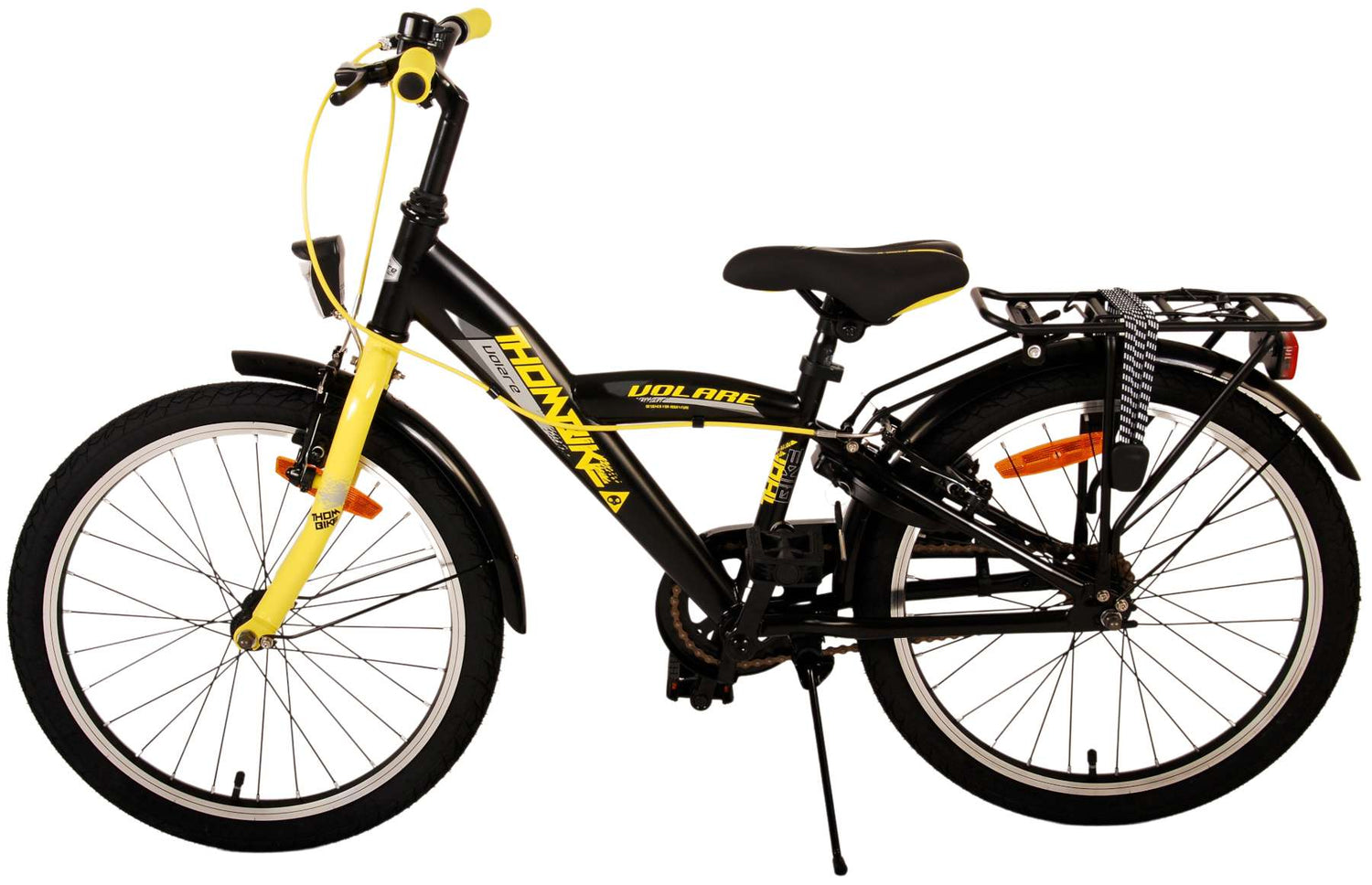 Volare Thombike Kinderfahrrad - Jungen - 20 Zoll - Schwarz Gelb - Zweihandbremsen