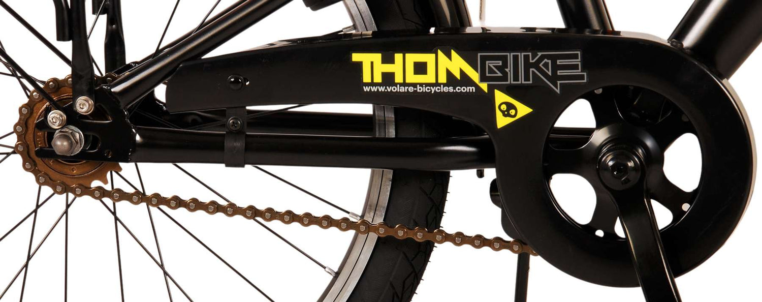 Volare Thombike Kinderfahrrad - Jungen - 20 Zoll - Schwarz Gelb - Zweihandbremsen