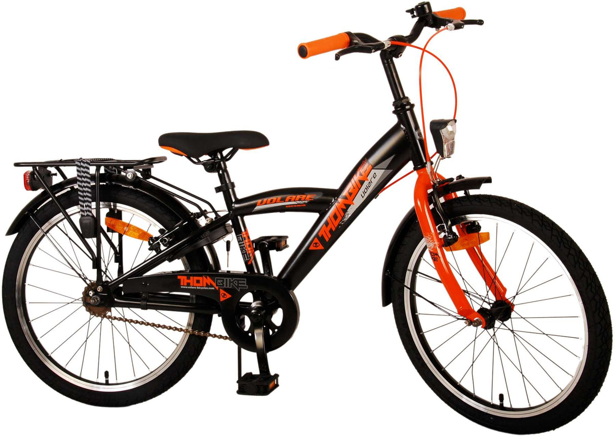 Volare Thombike Kinderfahrrad - Jungen - 20 Zoll - Schwarz Orange - Zweihandbremsen