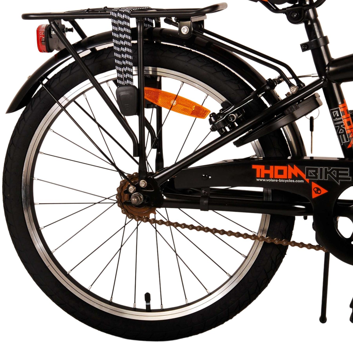 Volare Thombike Kinderfahrrad - Jungen - 20 Zoll - Schwarz Orange - Zweihandbremsen