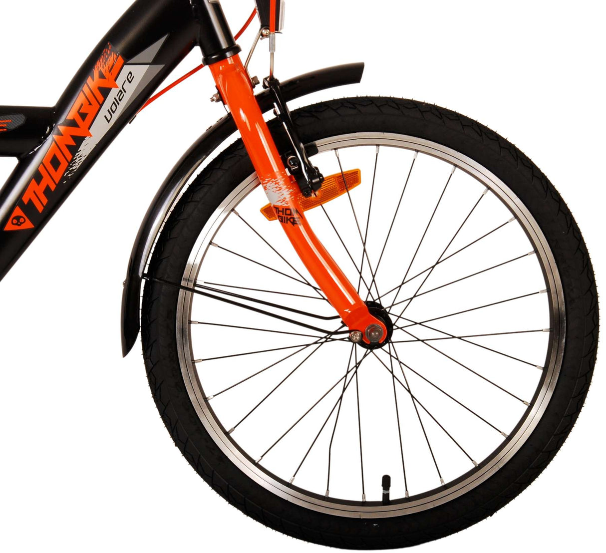 Volare Thombike Kinderfahrrad - Jungen - 20 Zoll - Schwarz Orange - Zweihandbremsen