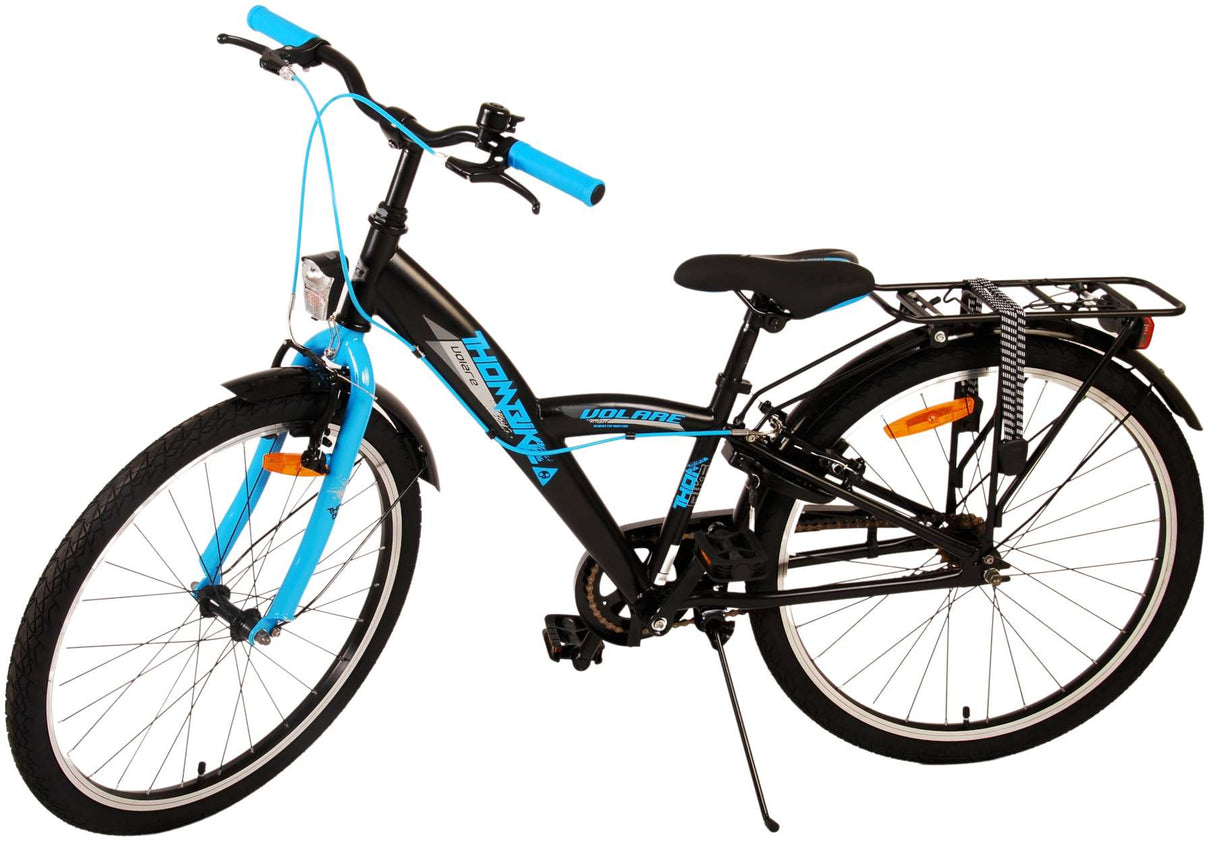 Volare Thombike Kinderfahrrad - Jungen - 24 Zoll - Schwarz Blau - Zweihandbremsen