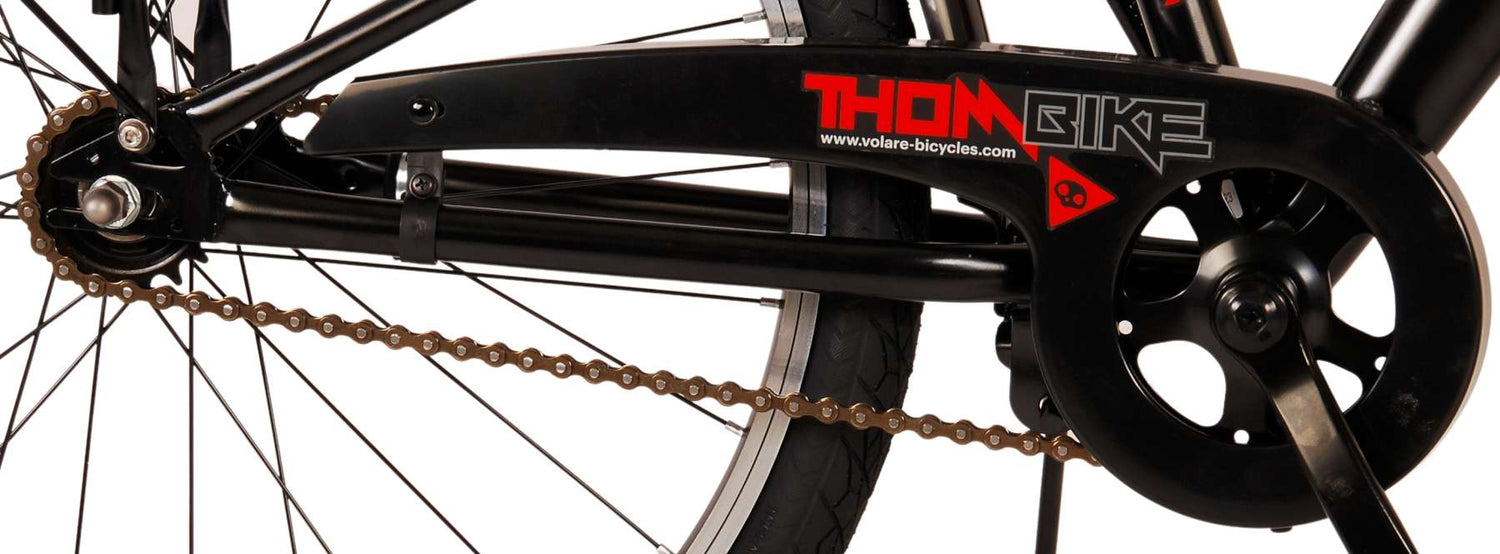 Volare Thombike Kinderfahrrad - Jungen - 24 Zoll - Schwarz Rot