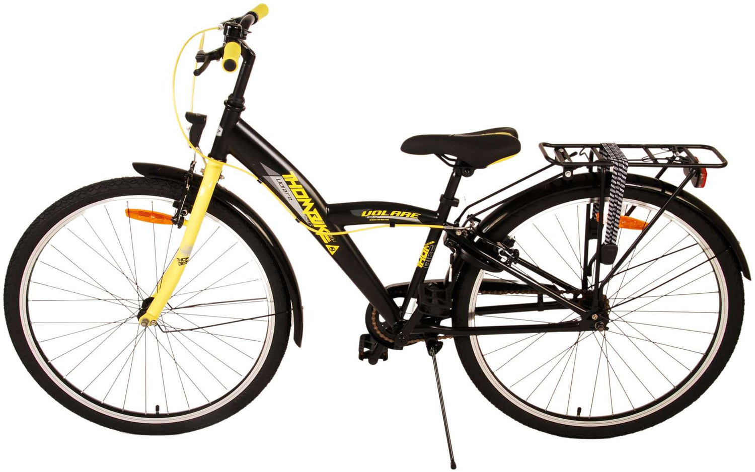 Volare Thombike Kinderfahrrad - Jungen - 26 Zoll - Schwarz-Gelb - Zweihandbremsen