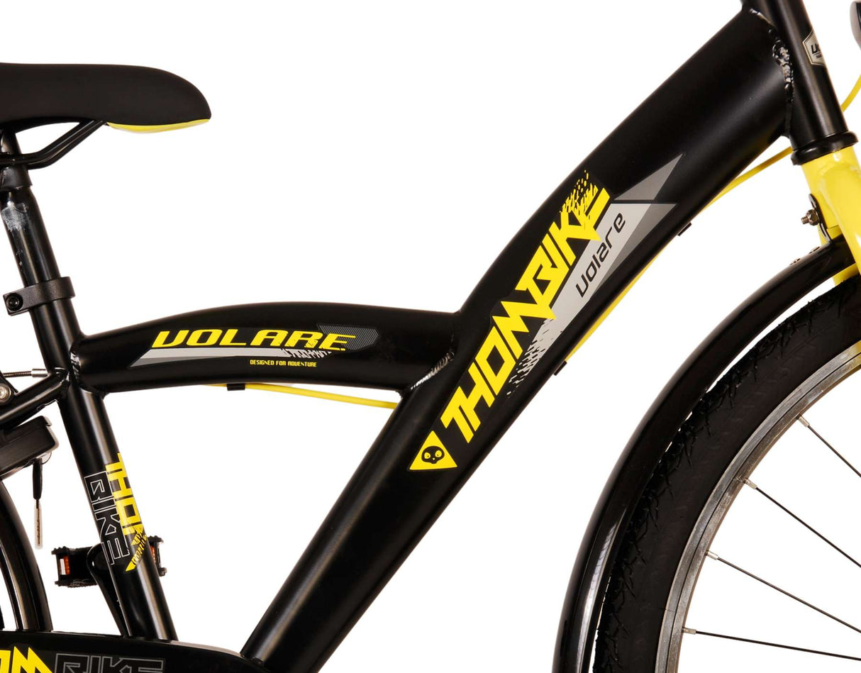 Volare Thombike Kinderfahrrad - Jungen - 26 Zoll - Schwarz-Gelb - Zweihandbremsen