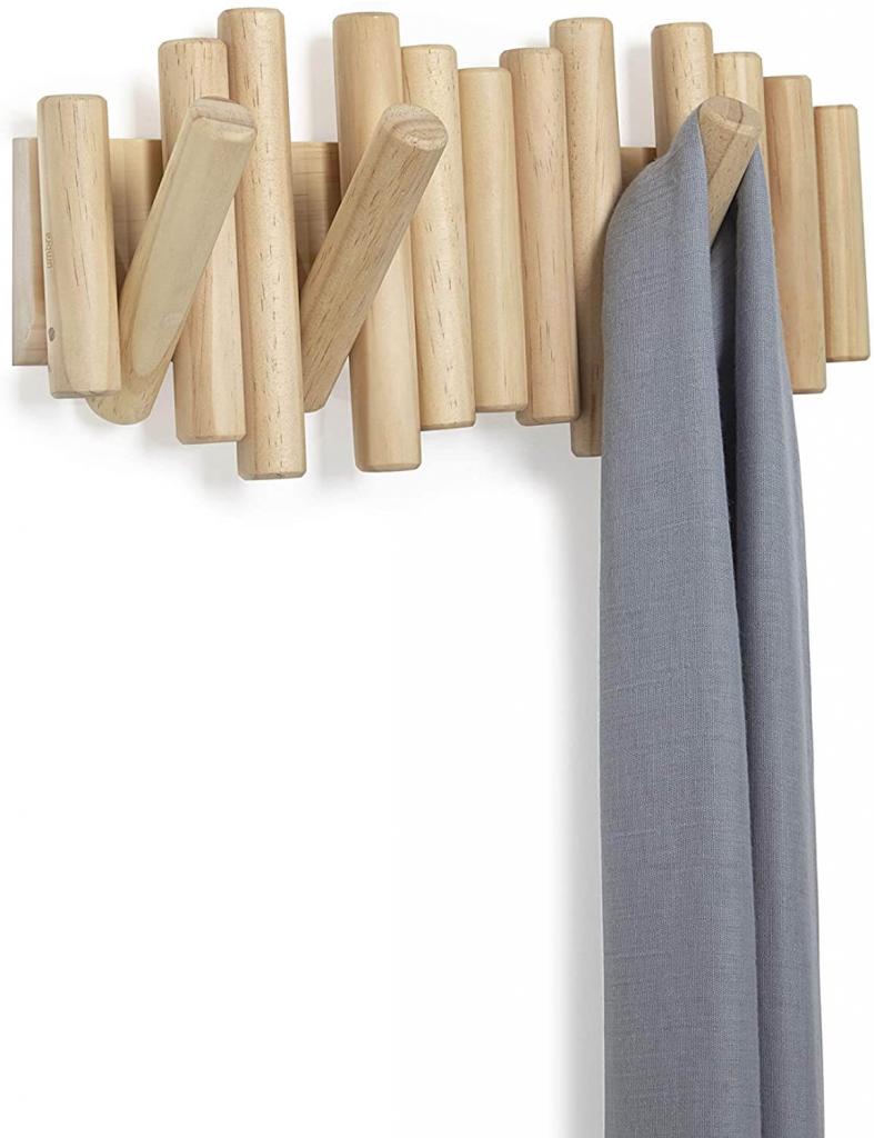 Umbra Picket mit 5 Garderobenhaken natural 1011471-390 Garderobenleiste Wandhaken Kleiderhaken