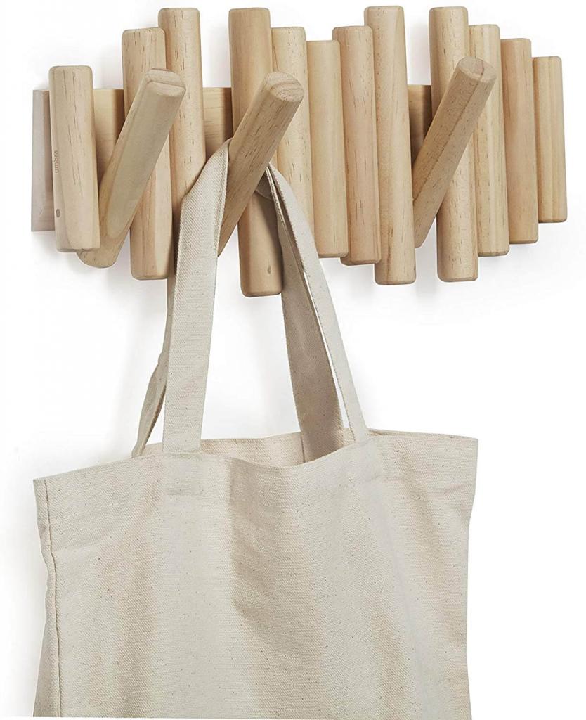 Umbra Picket mit 5 Garderobenhaken natural 1011471-390 Garderobenleiste Wandhaken Kleiderhaken