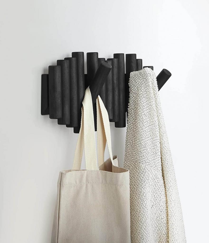 Umbra Picket mit 5 Garderobenhaken schwarz 1011471-040 Garderobenleiste Wandhaken Kleiderhaken