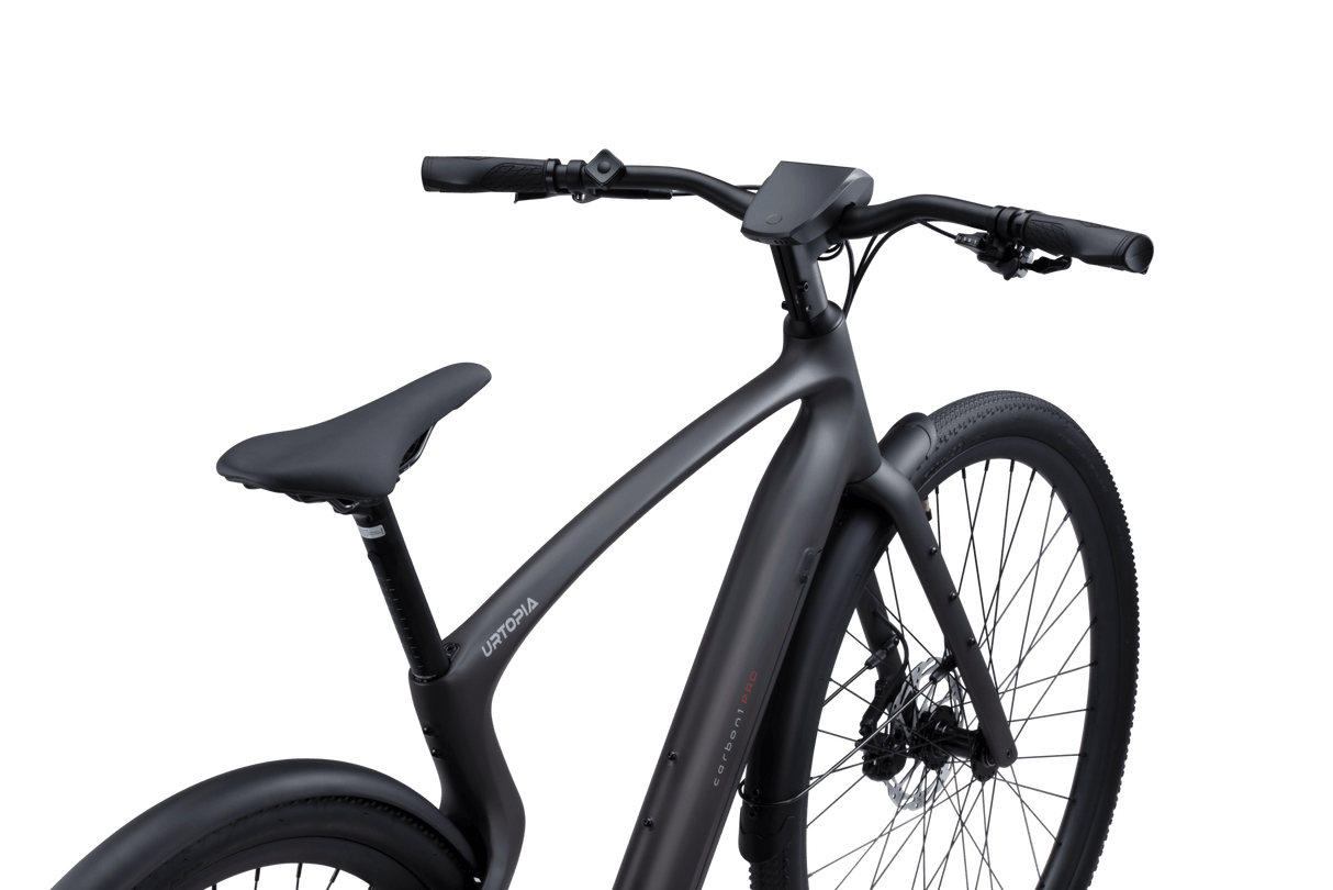 Urtopia Carbon 1 Pro E-Bike Größe M – 17 kg leichtes Pedelec mit Carbonrahmen, 130 km Reichweite, GPS-Diebstahlschutz, Fingerabdruck-Start, Navigation & Smartbar, 10-Gang