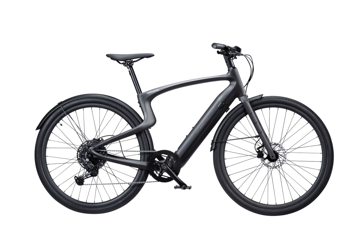 Urtopia Carbon 1 Pro E-Bike Größe L – 17 kg leichtes Pedelec mit Carbonrahmen, 130 km Reichweite, GPS-Diebstahlschutz, Fingerabdruck-Start, Navigation & Smartbar, 10-Gang