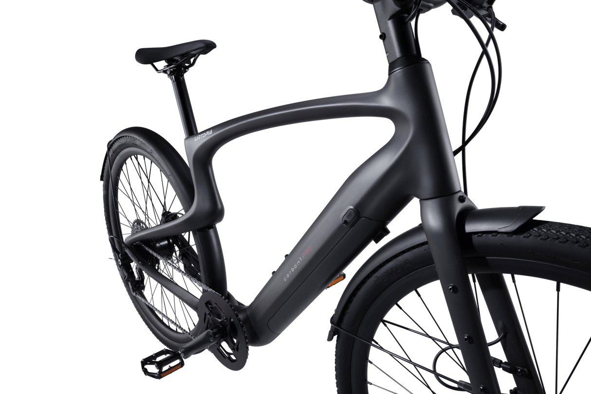 Urtopia Carbon 1 Pro E-Bike Größe L – 17 kg leichtes Pedelec mit Carbonrahmen, 130 km Reichweite, GPS-Diebstahlschutz, Fingerabdruck-Start, Navigation & Smartbar, 10-Gang