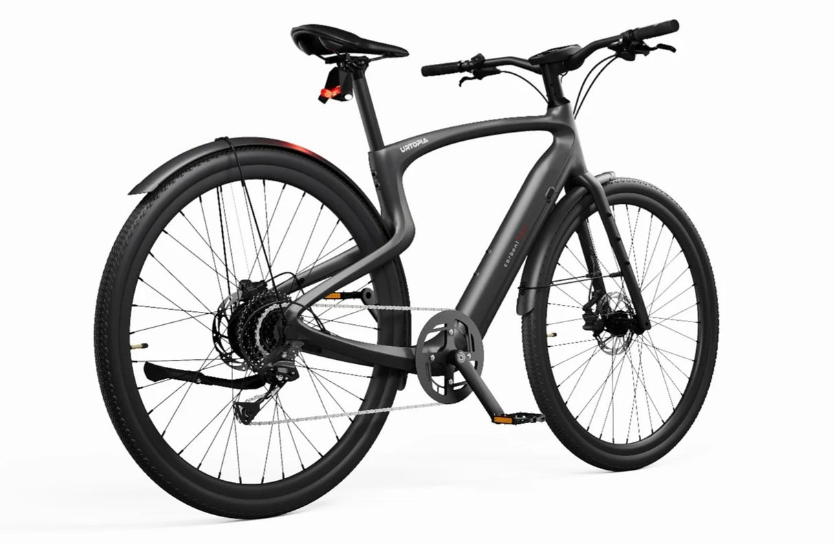 Urtopia Carbon 1 Pro E-Bike Größe L – 17 kg leichtes Pedelec mit Carbonrahmen, 130 km Reichweite, GPS-Diebstahlschutz, Fingerabdruck-Start, Navigation & Smartbar, 10-Gang