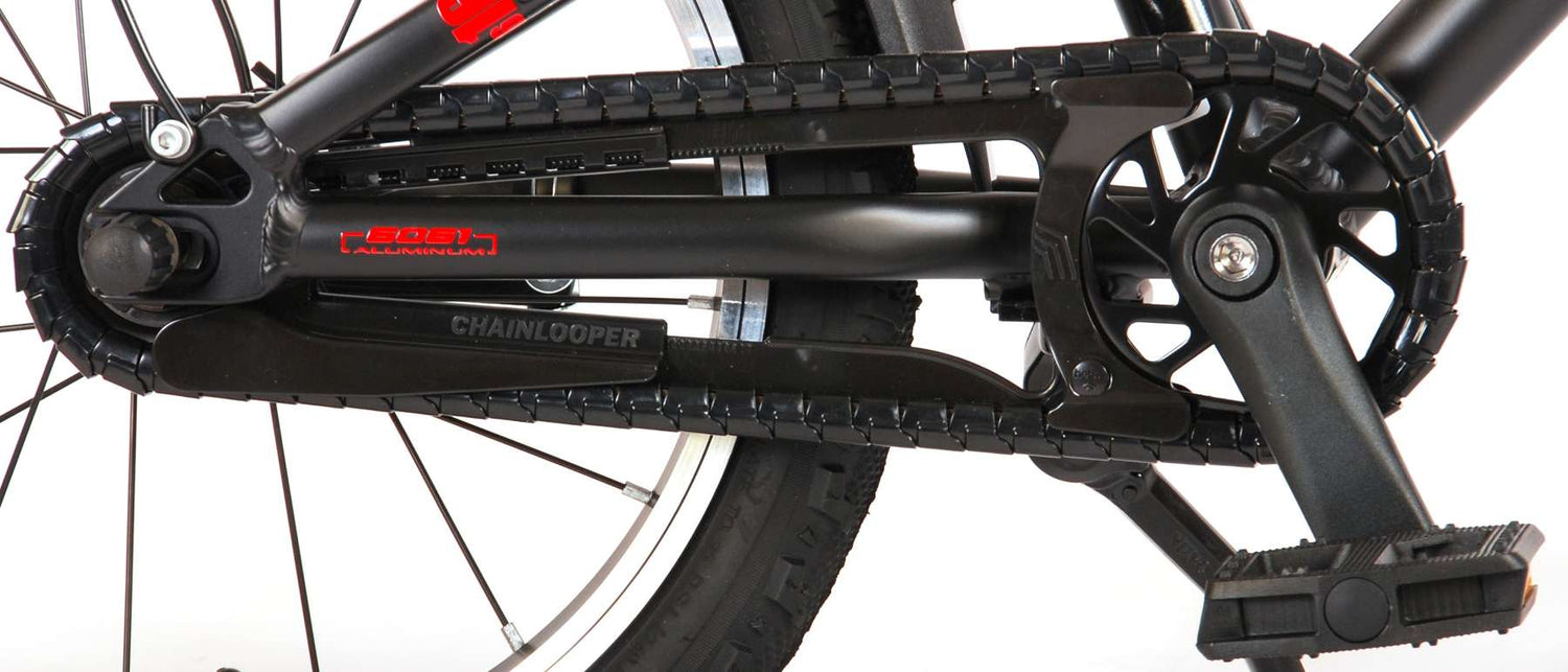 Volare Blaster Kinderfahrrad - Jungen - 16 Zoll - Schwarz/Rot - Prime Collection