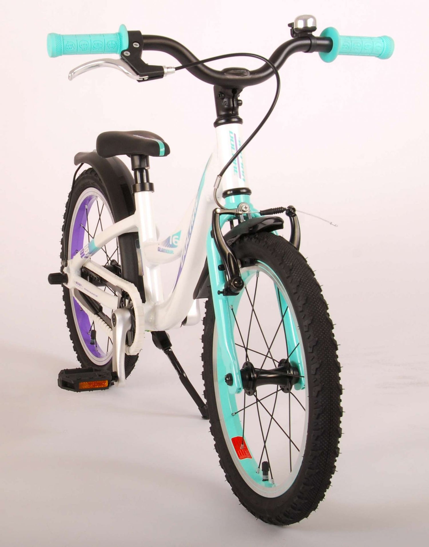 Volare Glamour Kinderfahrrad - Mädchen - 16 Zoll - Perlmutt Mintgrün - Prime Collection