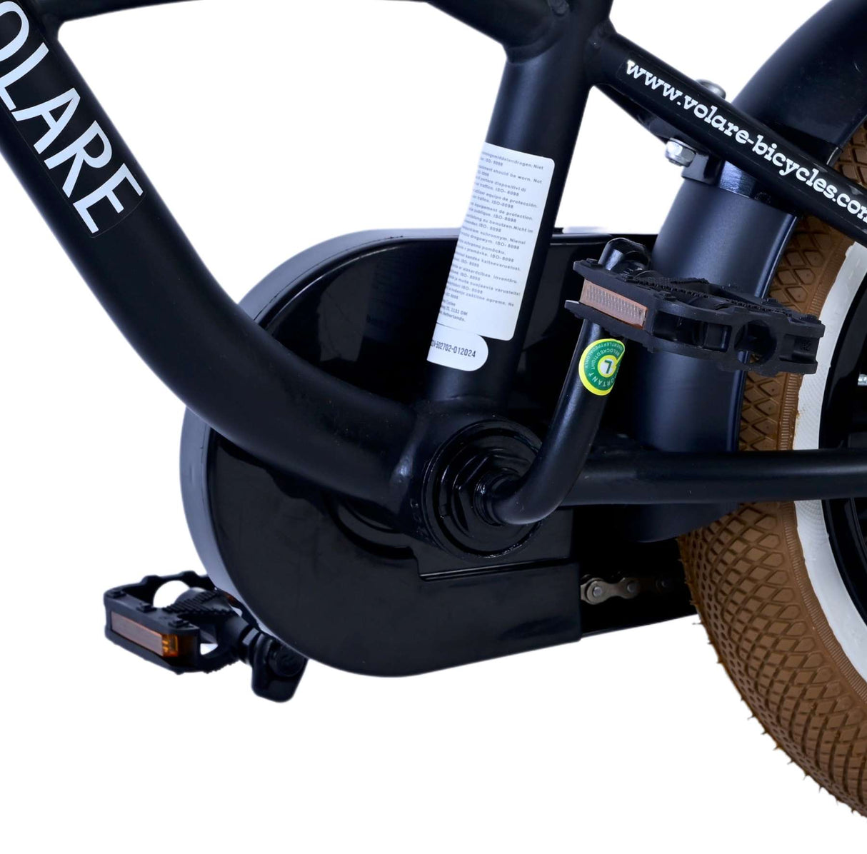 Volare Black Cruiser Kinderfahrrad - Jungen - 12 Zoll - Schwarz