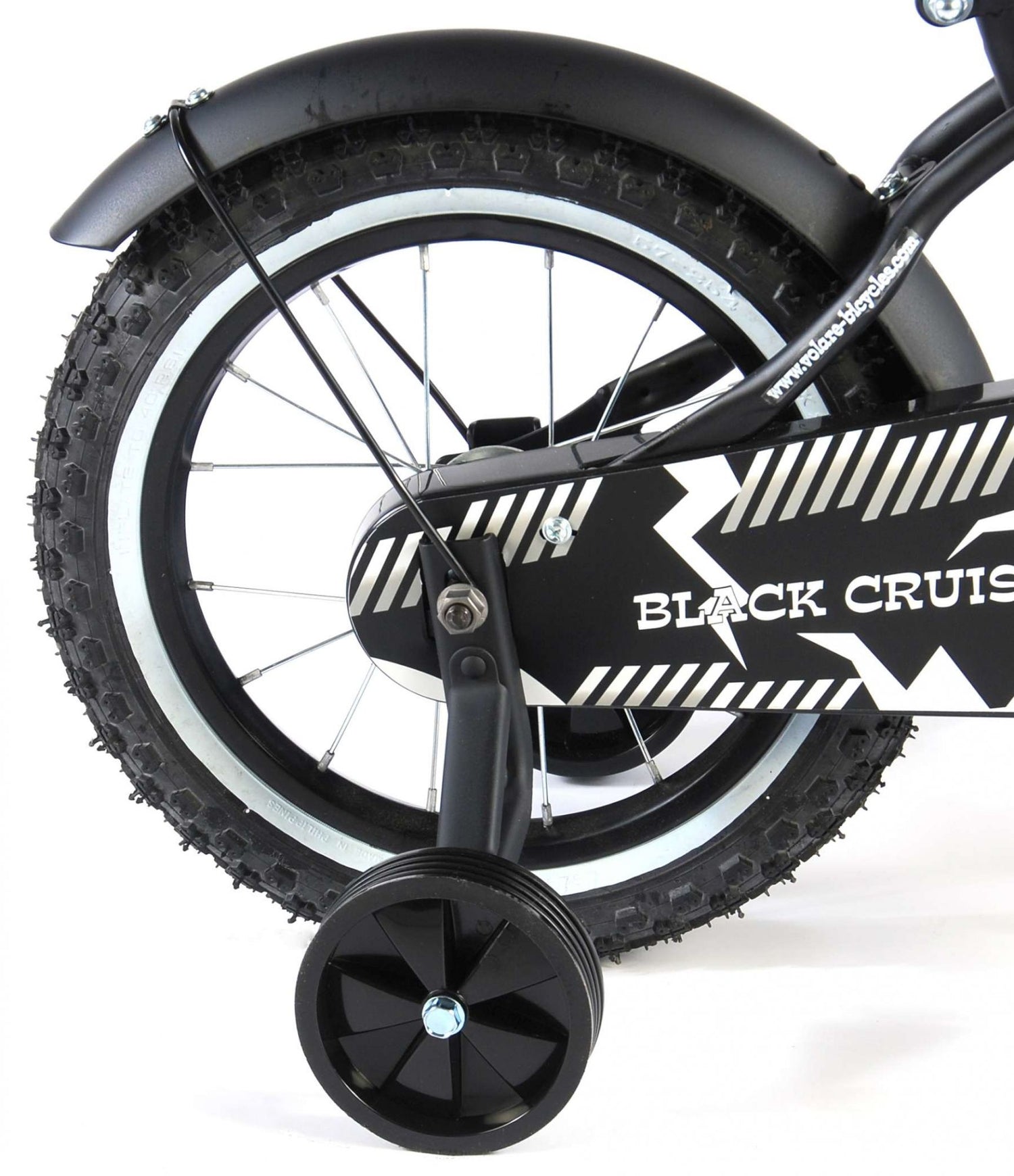 Volare Black Cruiser Kinderfahrrad - Jungen - 14 Zoll - Schwarz - 95% zusammengebaut