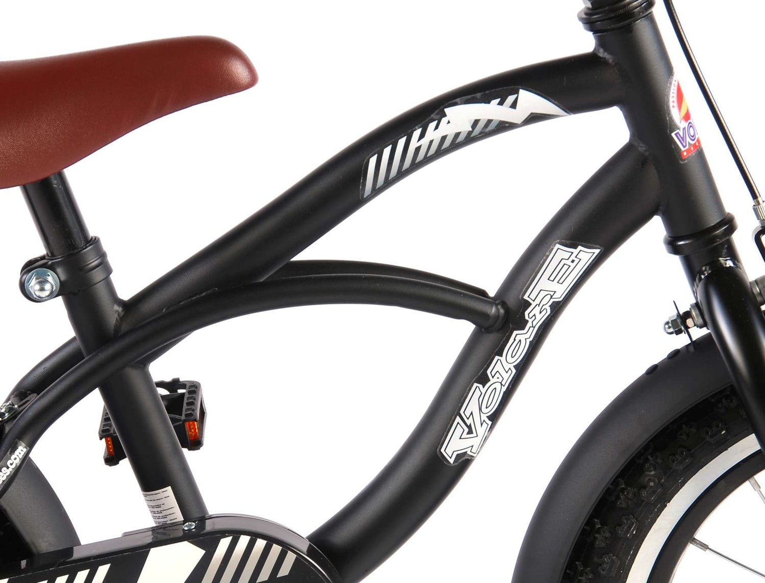 Volare Black Cruiser Kinderfahrrad - Jungen - 14 Zoll - Schwarz - 95% zusammengebaut