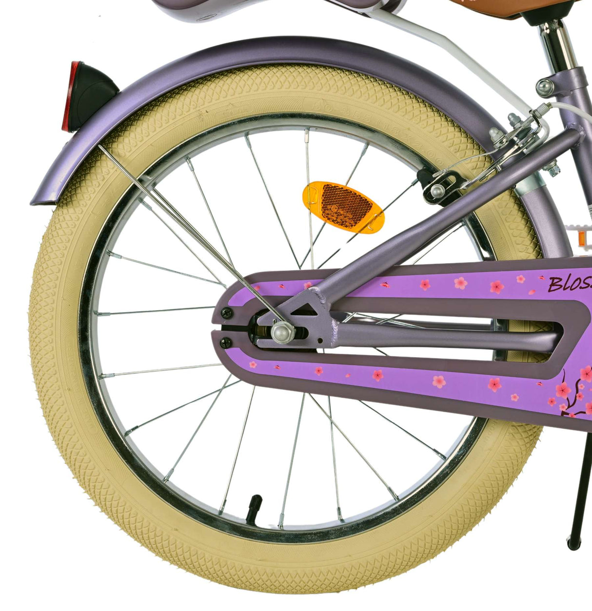 Volare Blossom Kinderfahrrad - Mädchen - 18 Zoll - Lila - Zweihandbremsen
