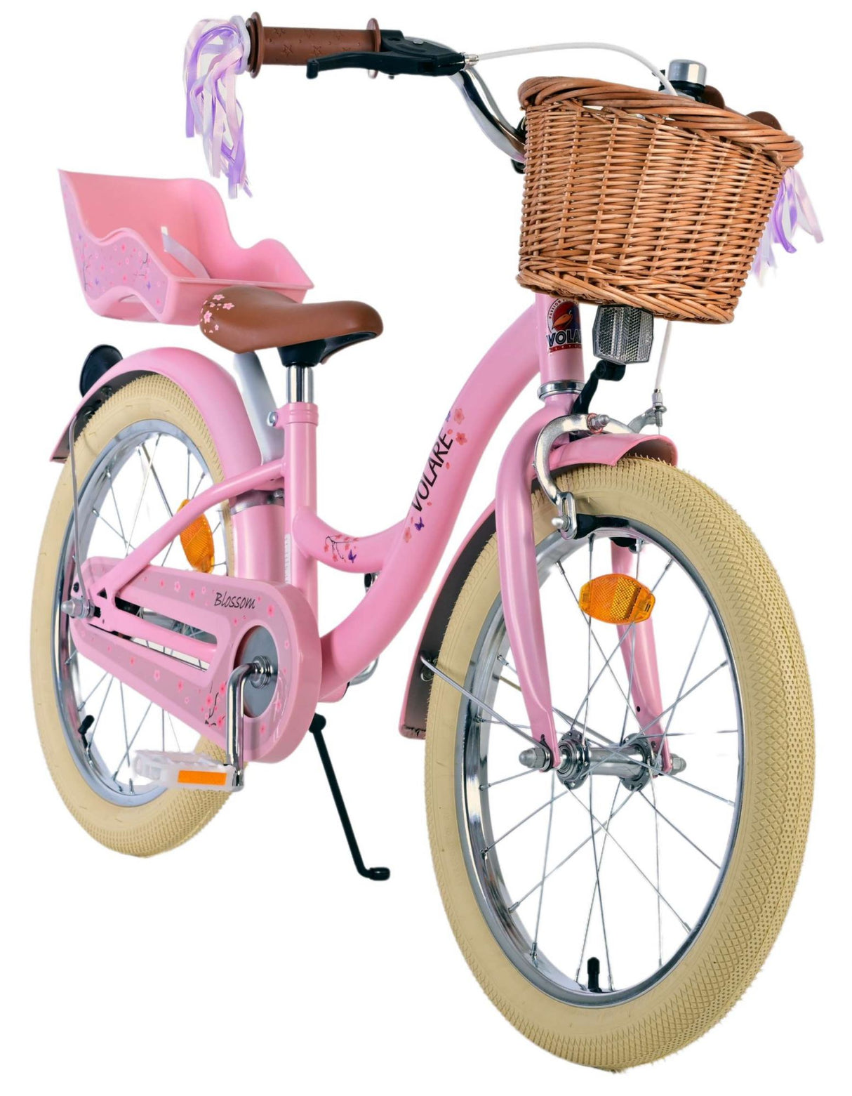 Volare Blossom Kinderfahrrad - Mädchen - 18 Zoll - Rosa