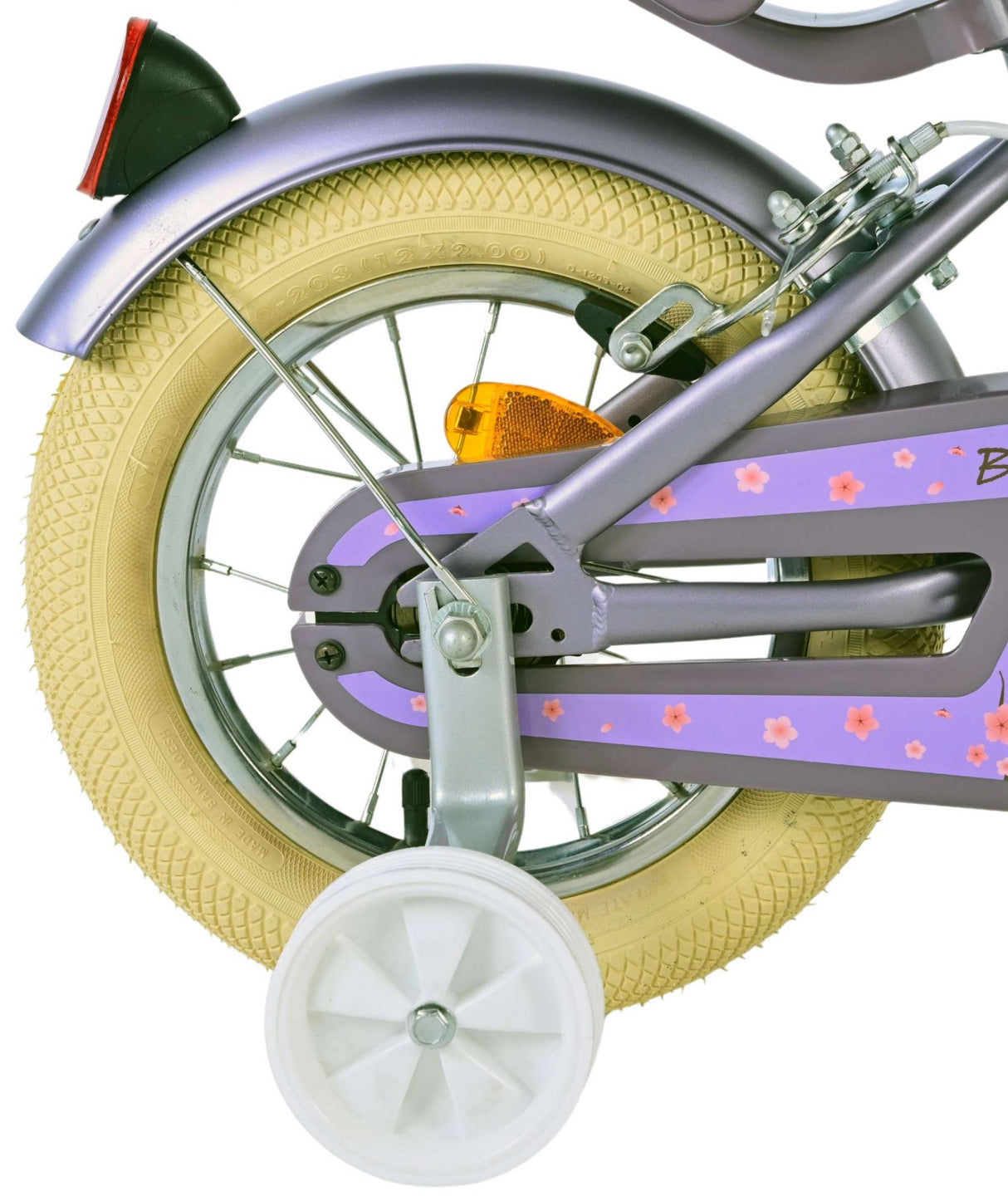 Volare Blossom Kinderfahrrad - Mädchen - 12 Zoll - Lila - Zwei Handbremsen