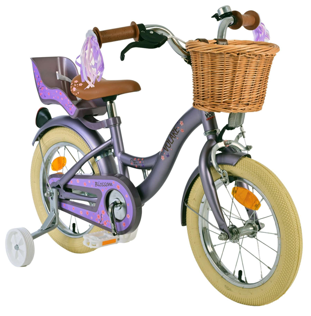 Volare Blossom Kinderfahrrad - Mädchen - 14 Zoll - Lila