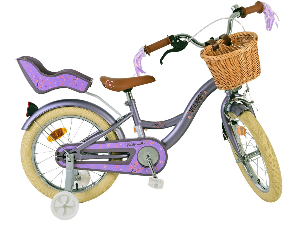 Volare Blossom Kinderfahrrad - Mädchen - 16 Zoll - Lila