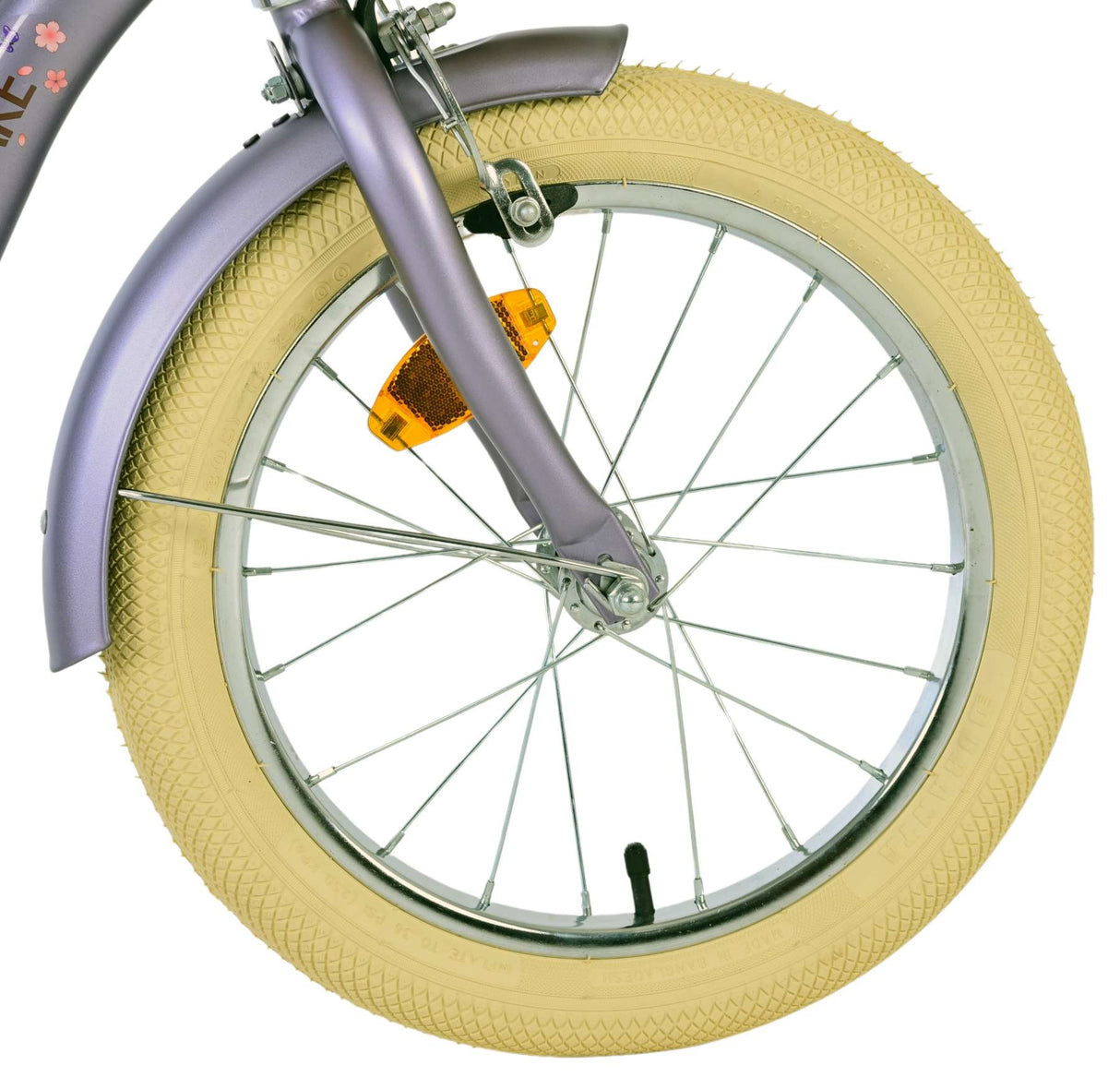 Volare Blossom Kinderfahrrad - Mädchen - 16 Zoll - Lila - Zweihandbremsen