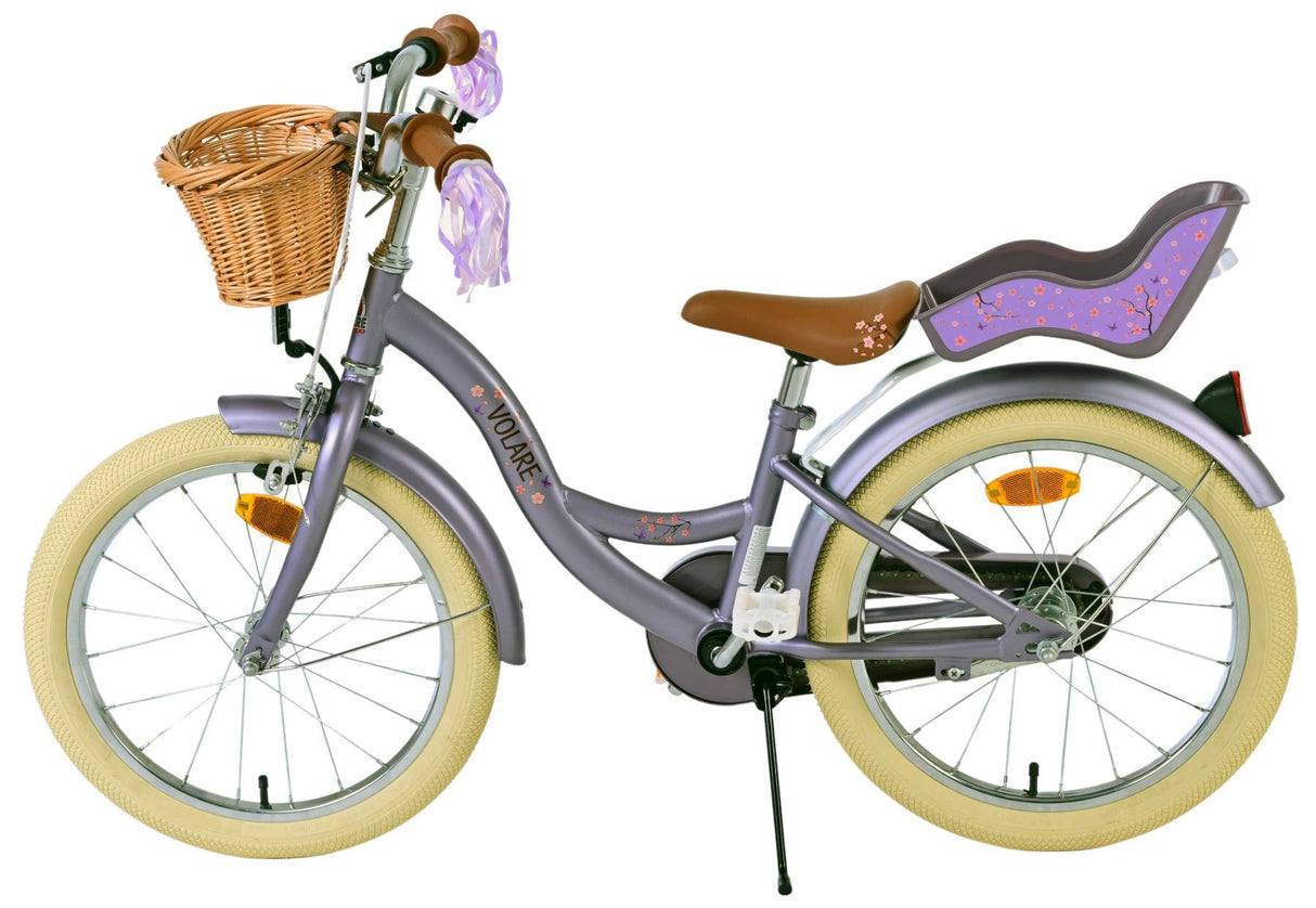 Volare Blossom Kinderfahrrad - Mädchen - 18 Zoll - Lila