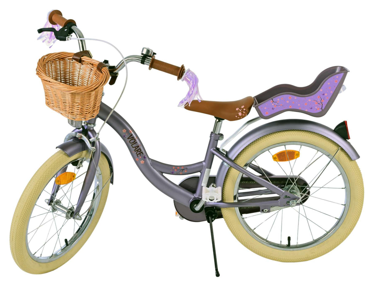 Volare Blossom Kinderfahrrad - Mädchen - 18 Zoll - Lila