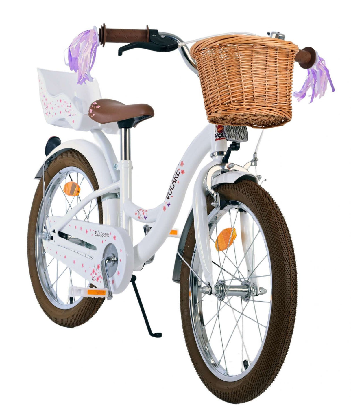 Volare Blossom Kinderfahrrad - Mädchen - 18 Zoll - Weiß