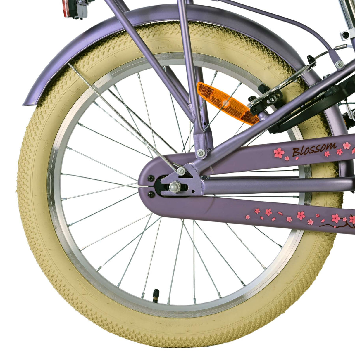 Volare Blossom Kinderfahrrad für Mädchen - 20 Zoll in Lila mit Handbremsen