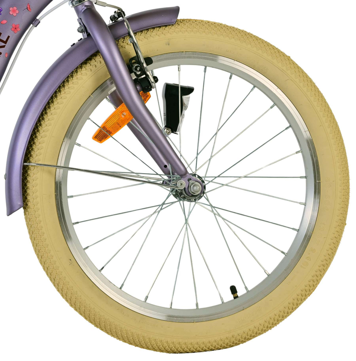 Volare Blossom Kinderfahrrad für Mädchen - 20 Zoll in Lila mit Handbremsen