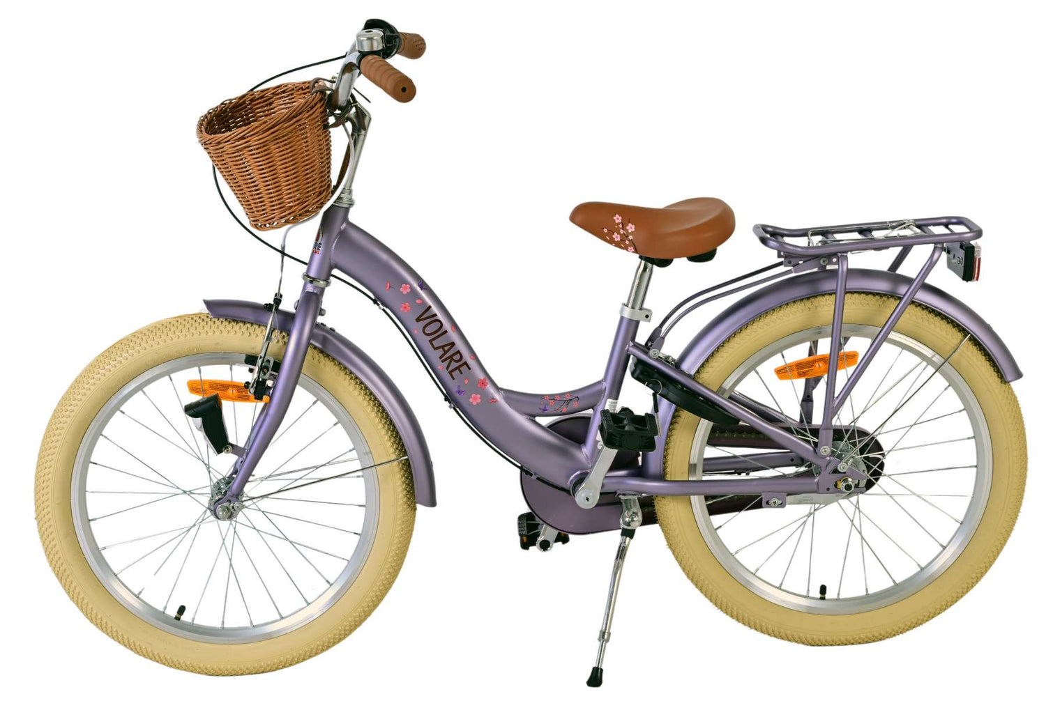 Volare Blossom Kinderfahrrad für Mädchen - 20 Zoll in Lila mit Nexus 3 Gängen