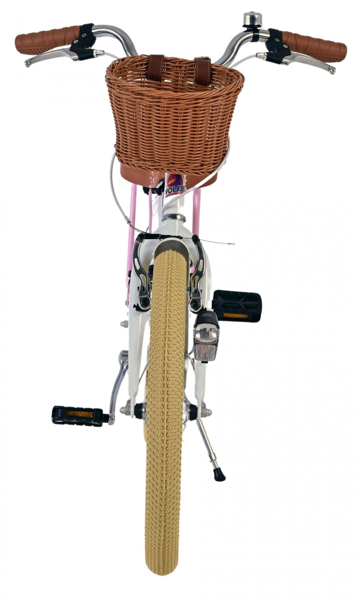 Volare Blossom Kinderfahrrad für Mädchen - 20 Zoll - Weiß mit Handbremsen