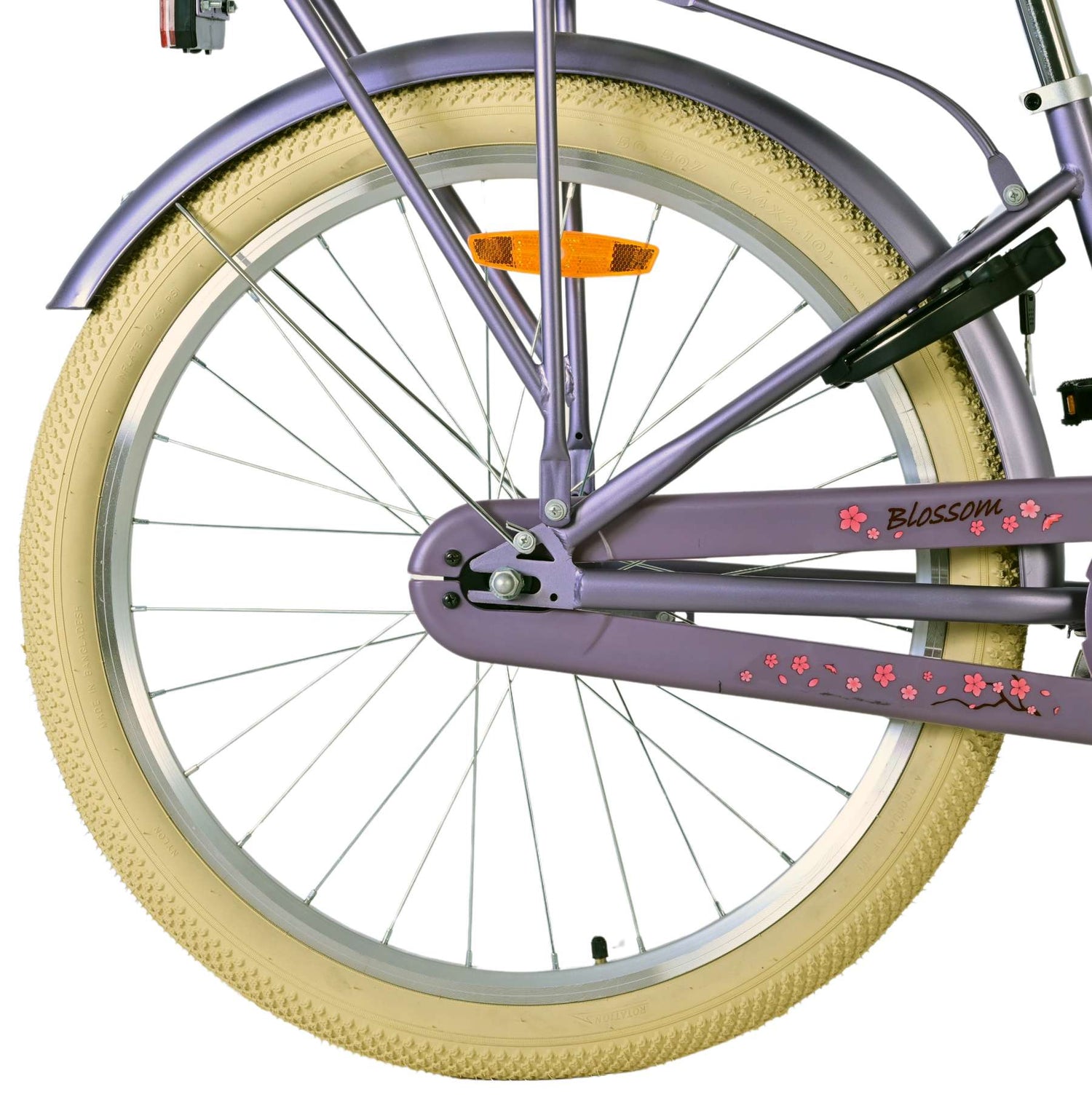 Volare Blossom Kinderfahrrad für Mädchen - 24 Zoll in Lila mit Sicherheitsmerkmalen