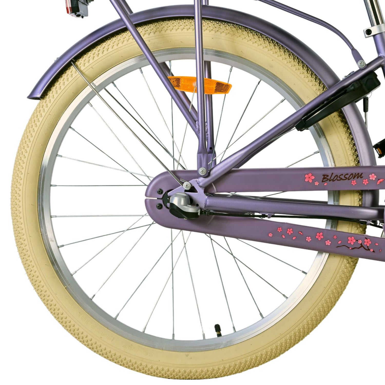 Volare Blossom Kinderfahrrad für Mädchen - 24 Zoll in Lila mit 3 Gängen
