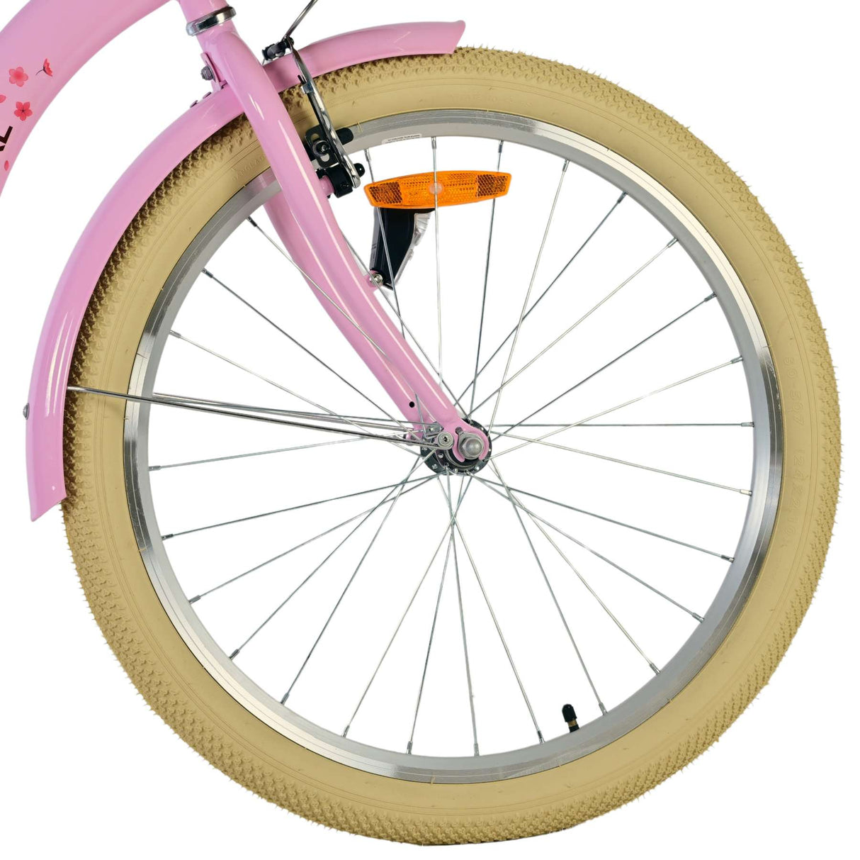 Volare Blossom Kinderfahrrad für Mädchen - 24 Zoll in Rosa mit Sicherheitsmerkmalen