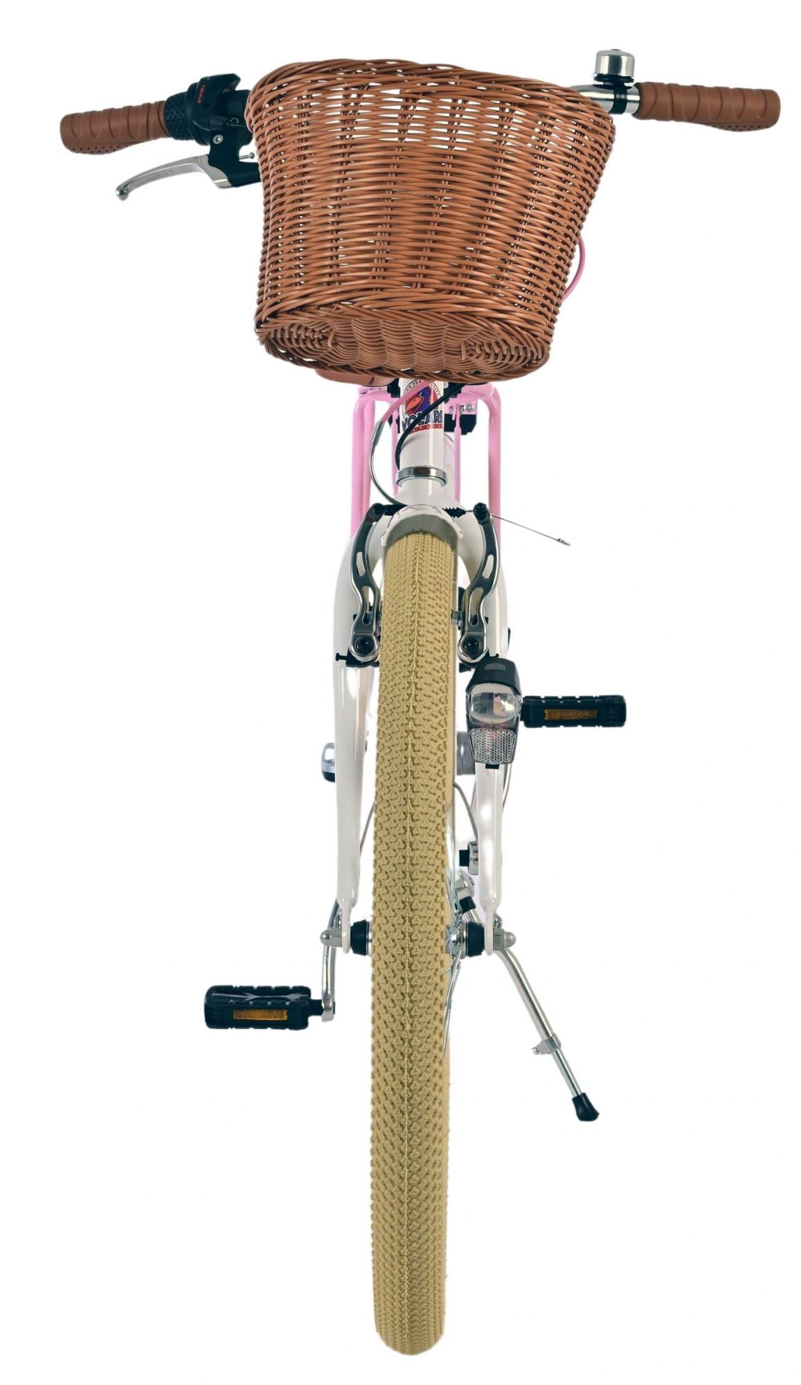 Volare Blossom Kinderfahrrad für Mädchen - 24 Zoll in Weiß mit 3 Gängen