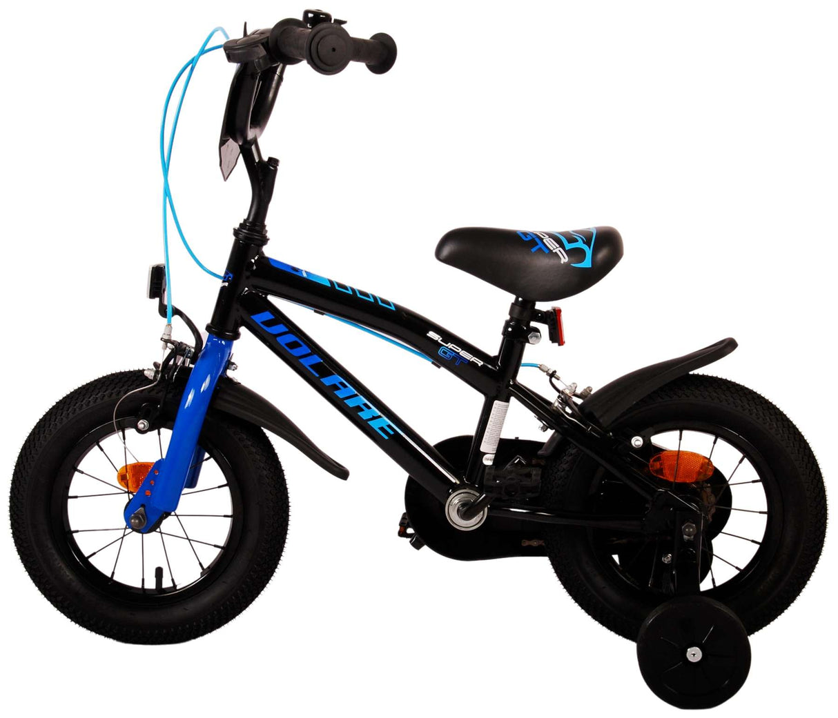 Volare Super GT Kinderfahrrad - Jungen - 12 Zoll - Blau - Zwei Handbremsen