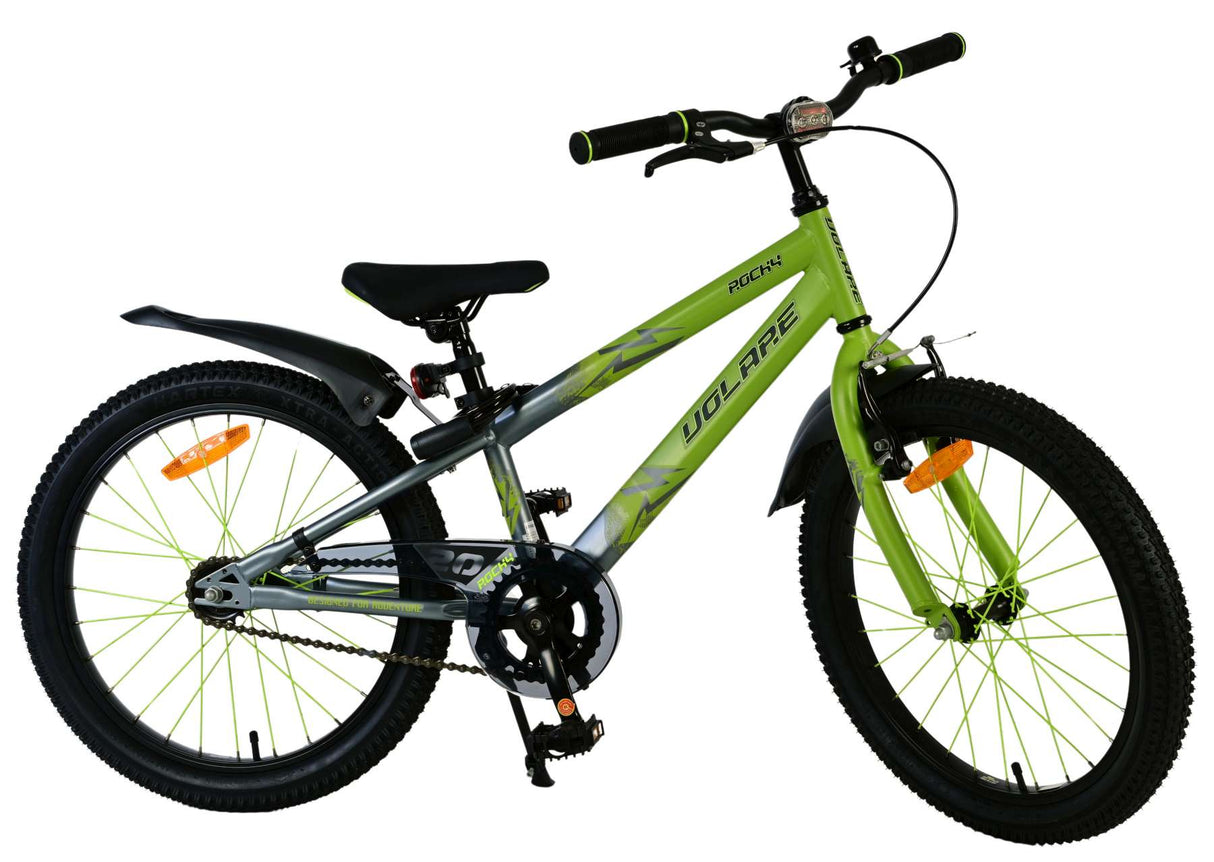 Volare Rocky Kinderfahrrad für Jungen - 20 Zoll in Grün für Kinder von 6 bis 8 Jahren