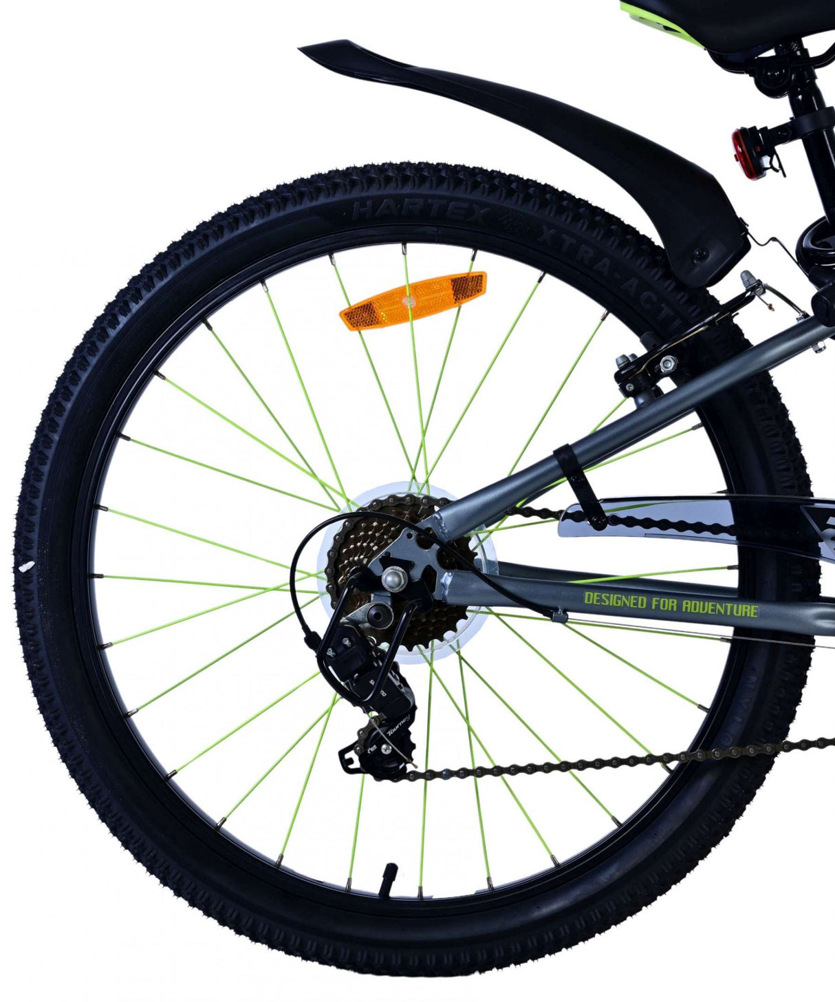 Volare Rocky Kinderfahrrad - 24 Zoll - Grün - 7-Gang für Jungen