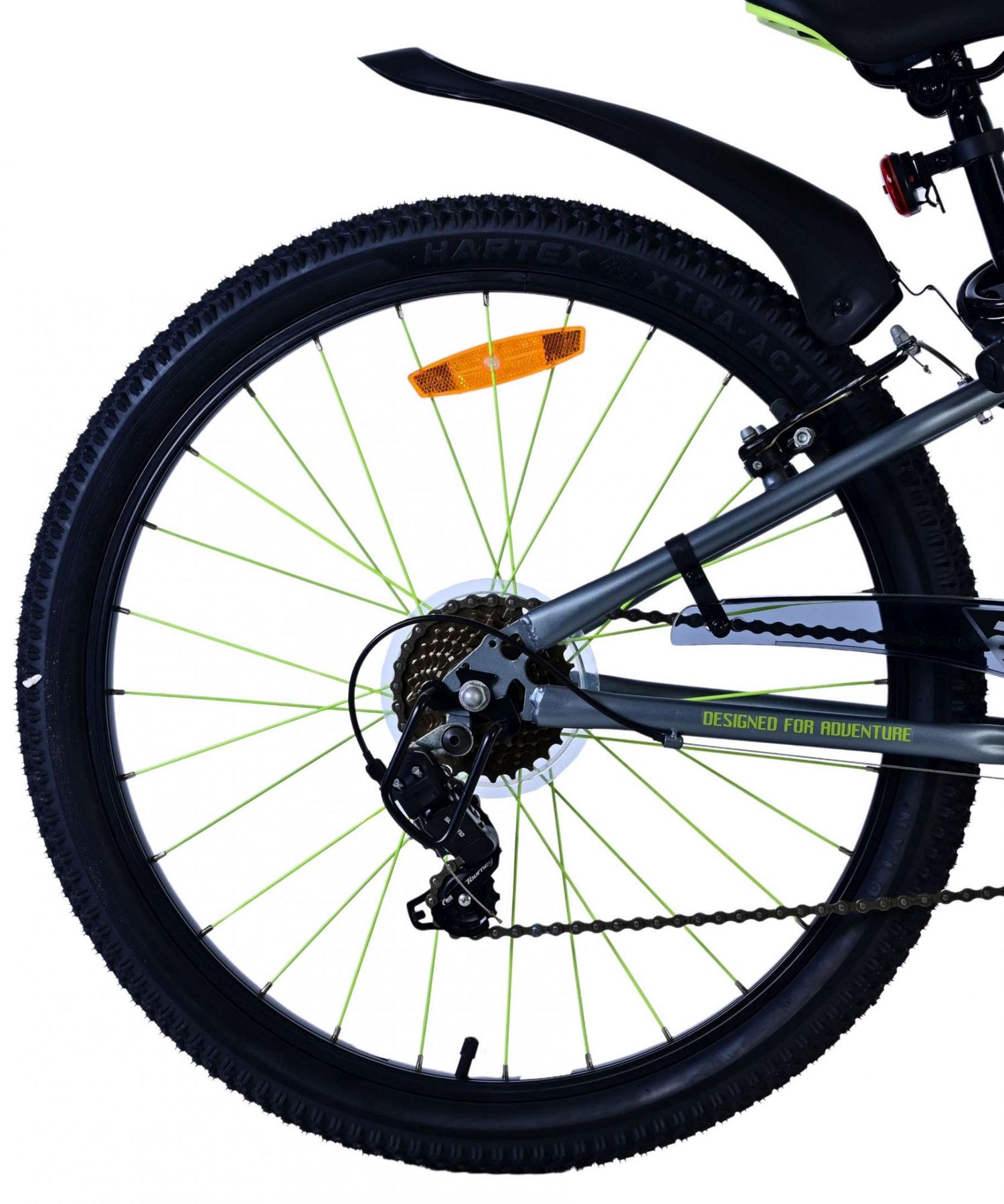 Volare Rocky Kinderfahrrad - 24 Zoll - Grün - 7-Gang für Jungen