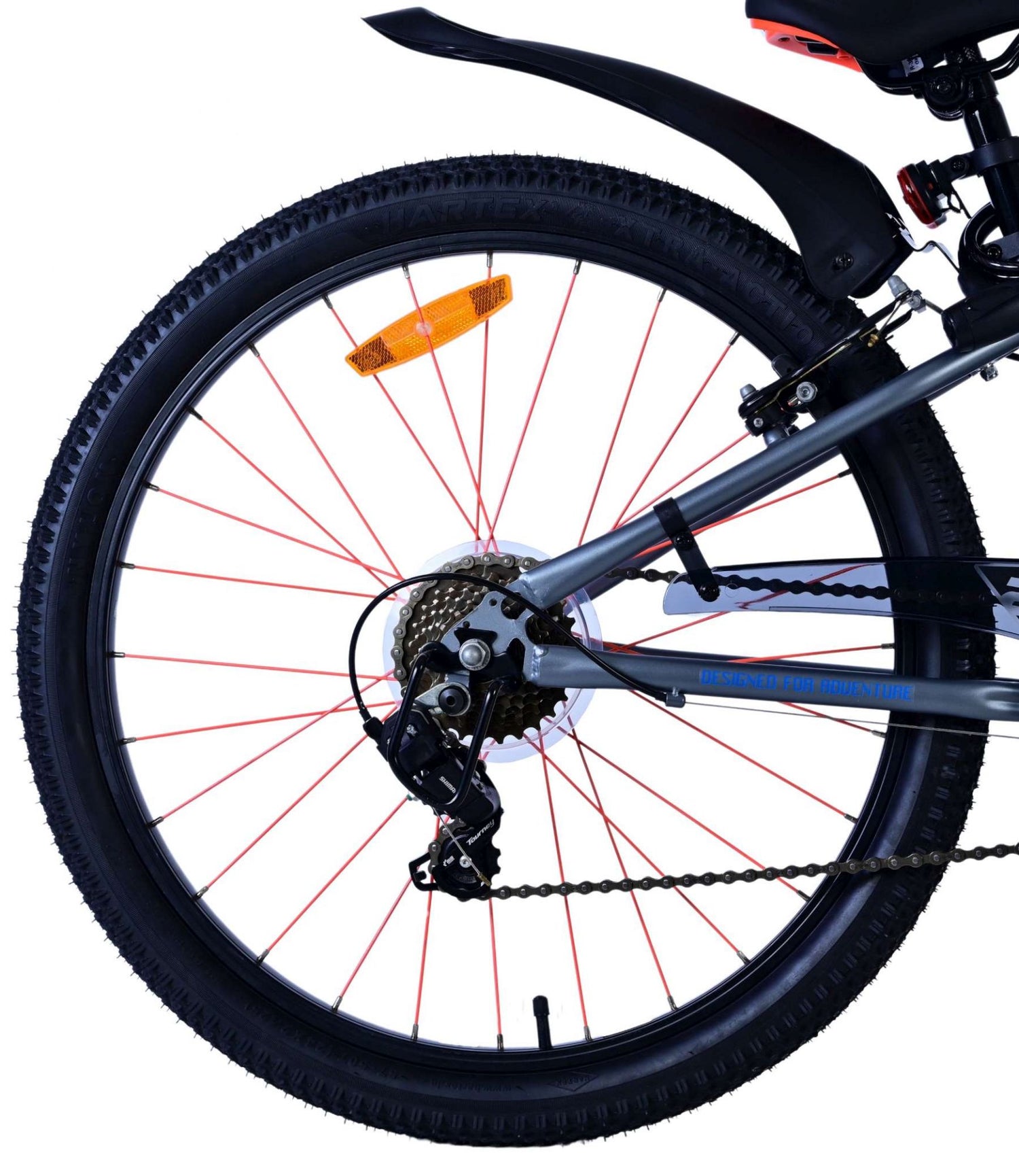 Volare Rocky Kinderfahrrad - 24 Zoll - Blau - 7 Gang für Jungen