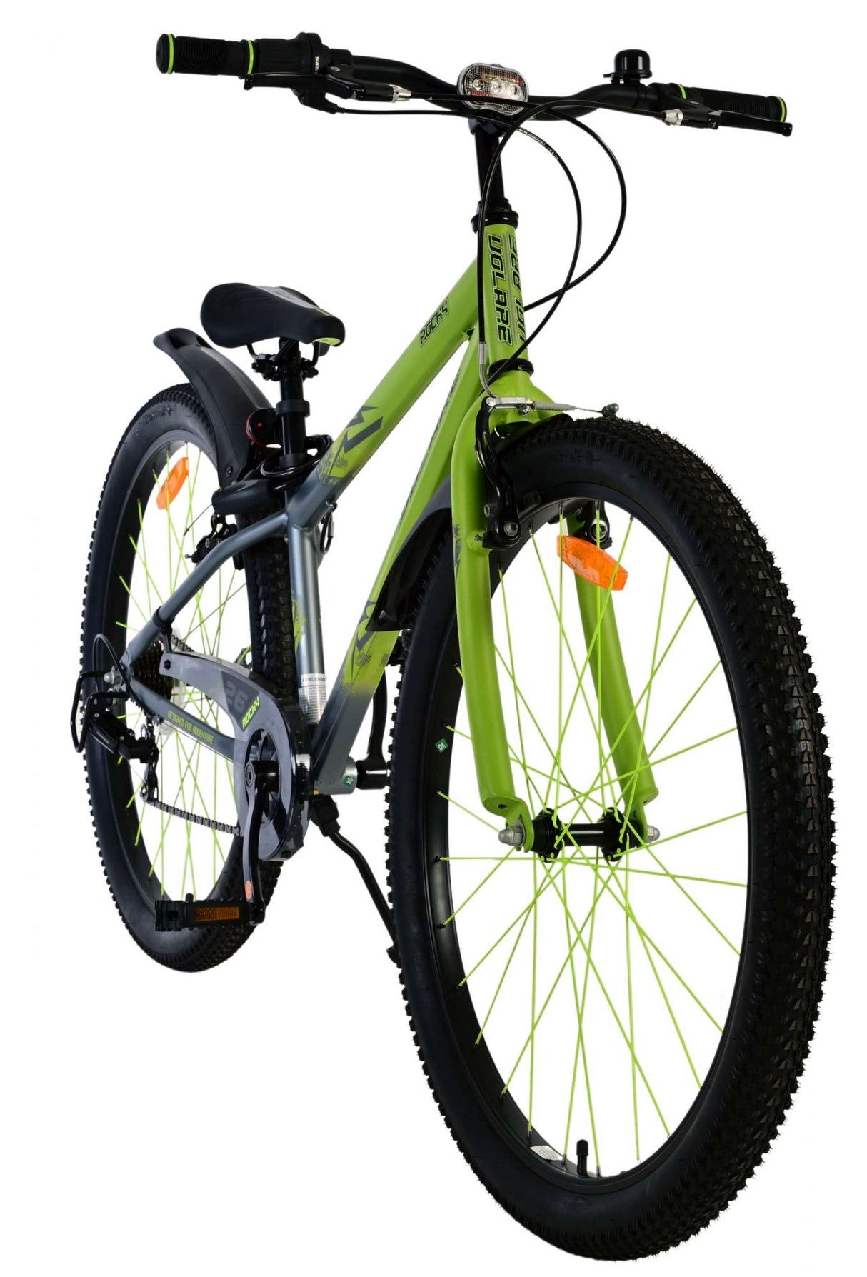 Volare Rocky Kinderfahrrad - 26 Zoll - Grün - 7-Gang - Zweihandbremsen für Kinder von 9 bis 12 Jahren