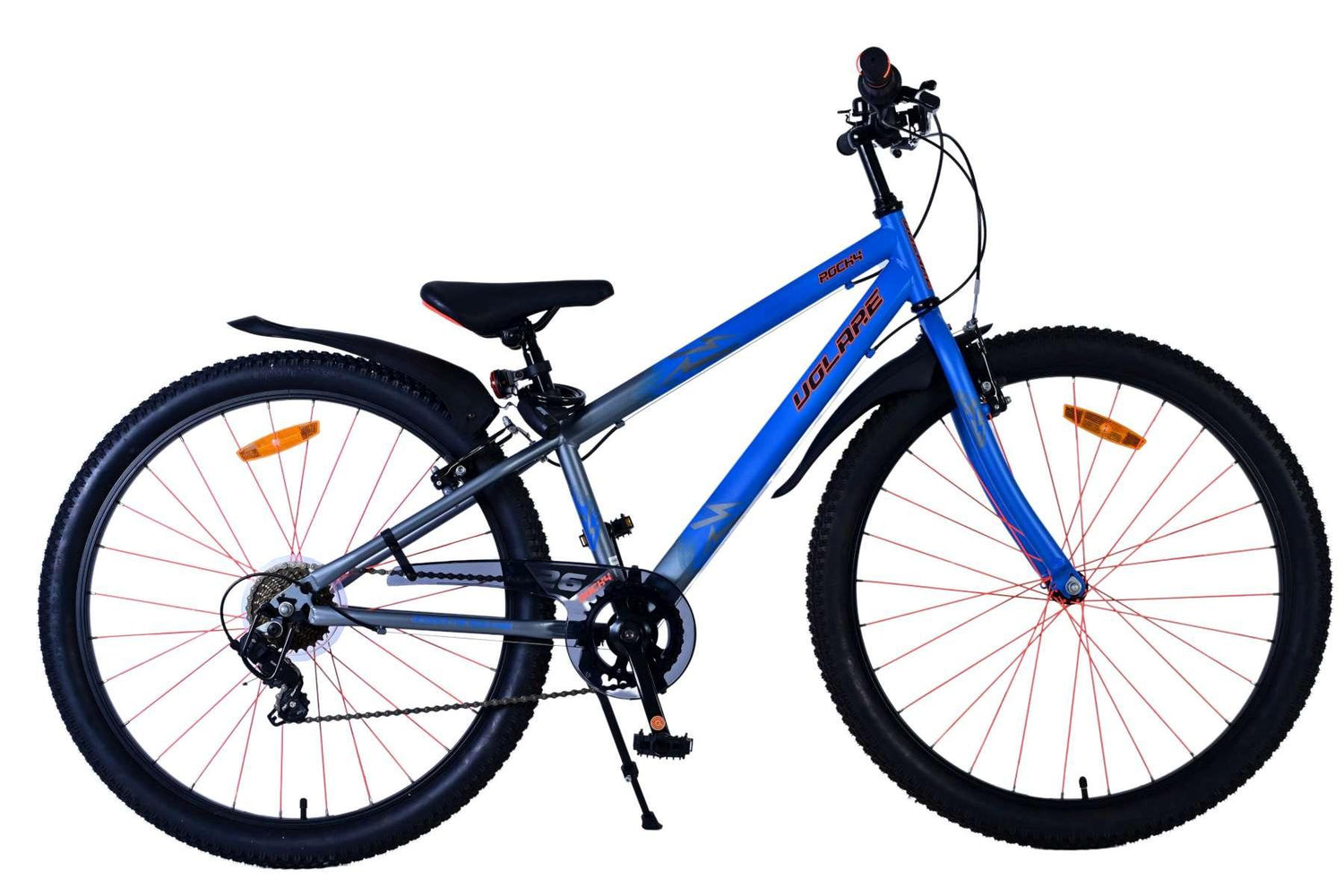 Volare Rocky Kinderfahrrad - 26 Zoll - Blau - 7 Gänge für Abenteuer und Sicherheit