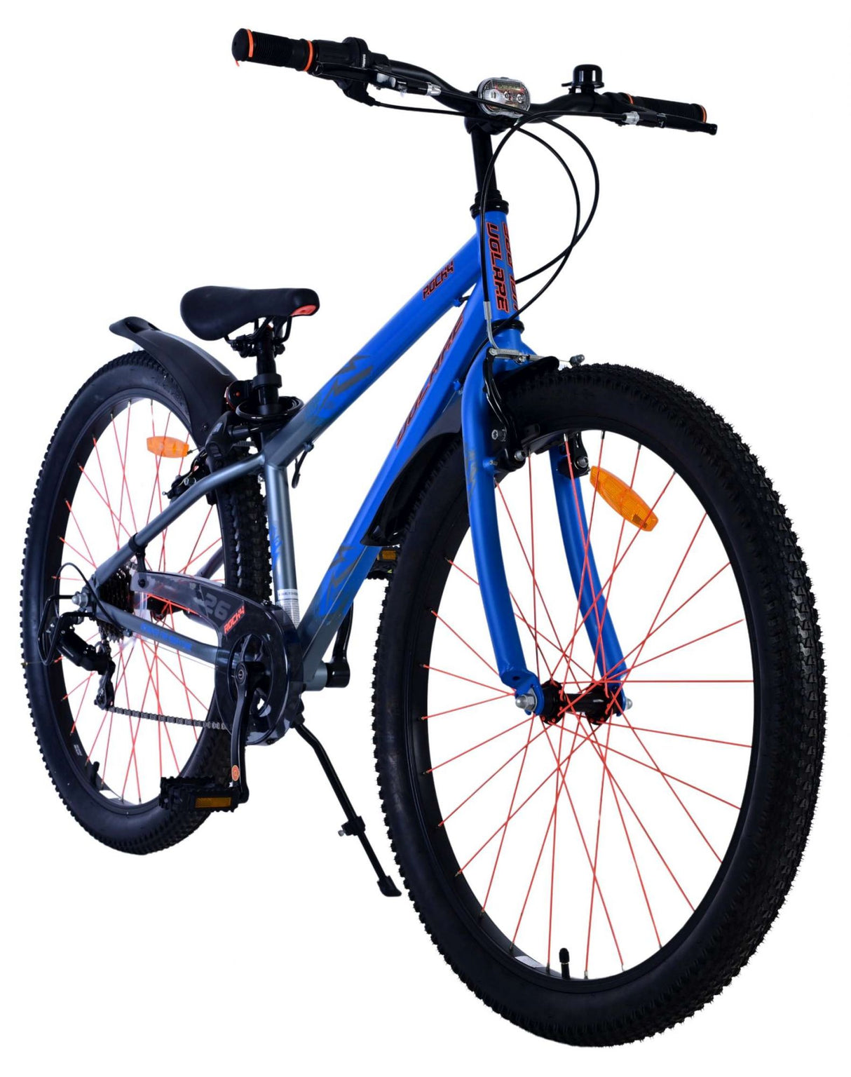 Volare Rocky Kinderfahrrad - 26 Zoll - Blau - 7 Gänge für Abenteuer und Sicherheit