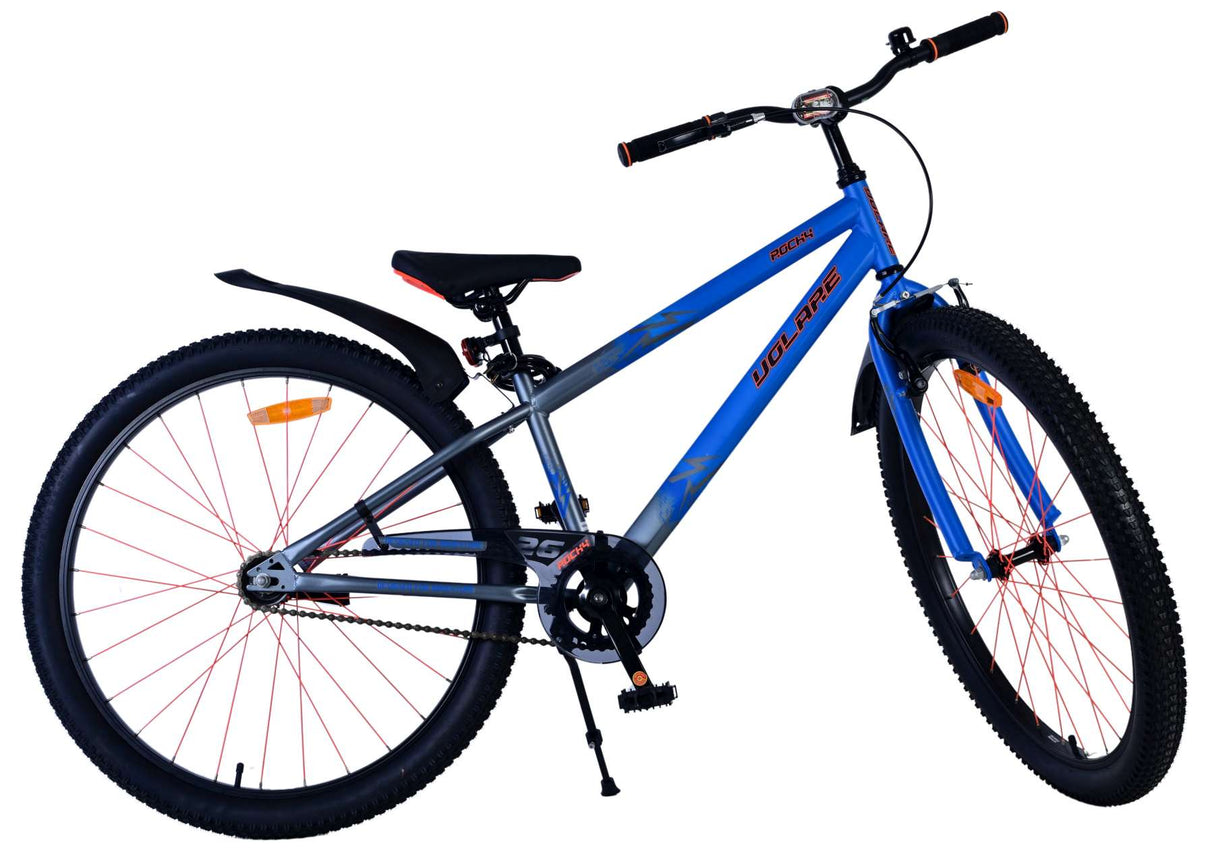 Volare Rocky Kinderfahrrad für Jungen - 26 Zoll in Blau für sicheres Fahren