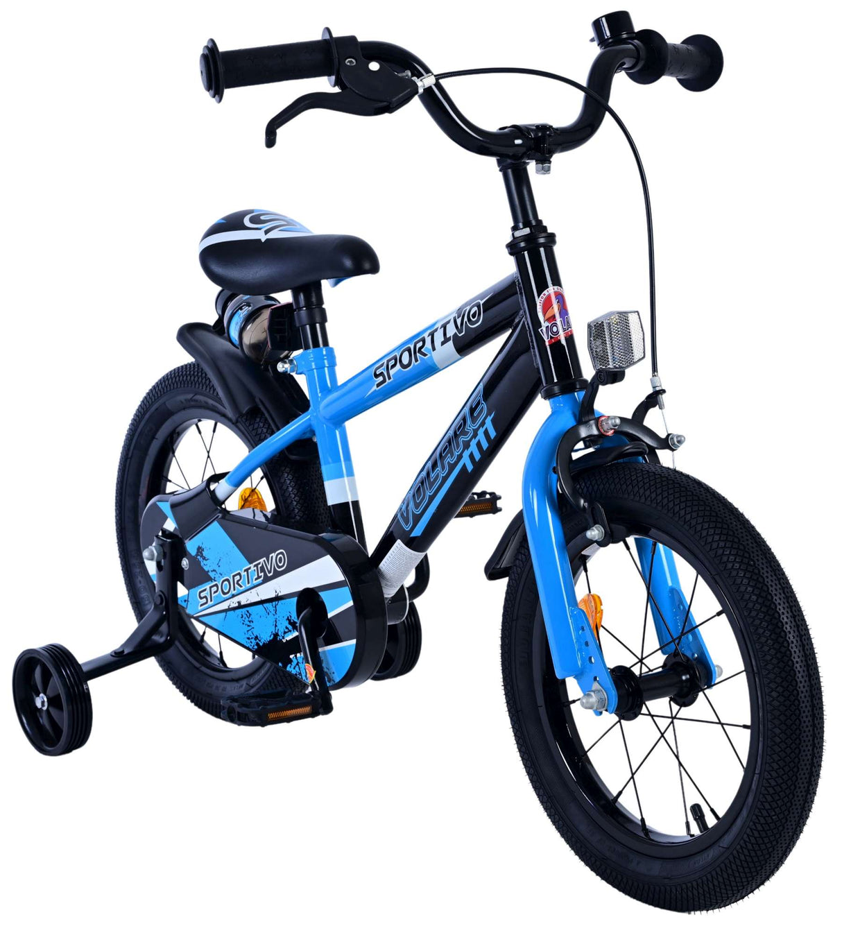 Volare Sportivo Kinderfahrrad - Jungen - 14 Zoll - Blau Schwarz